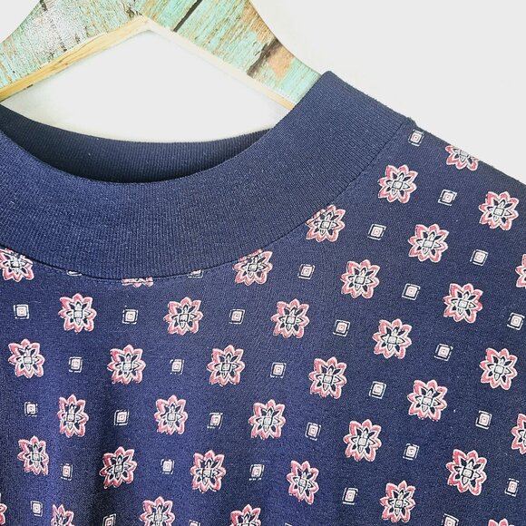 Vtg Original Venezia Sportswear Lane Bryant Floral Burst Short Waist Top, 18/20 - Picture 5 of 7